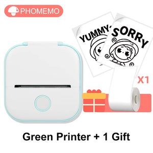 T02 Mini Thermal Printer  T02 Sticker Maker Machine Portable Bluetooth Pocket Printer Study Supplies for Photos Notes