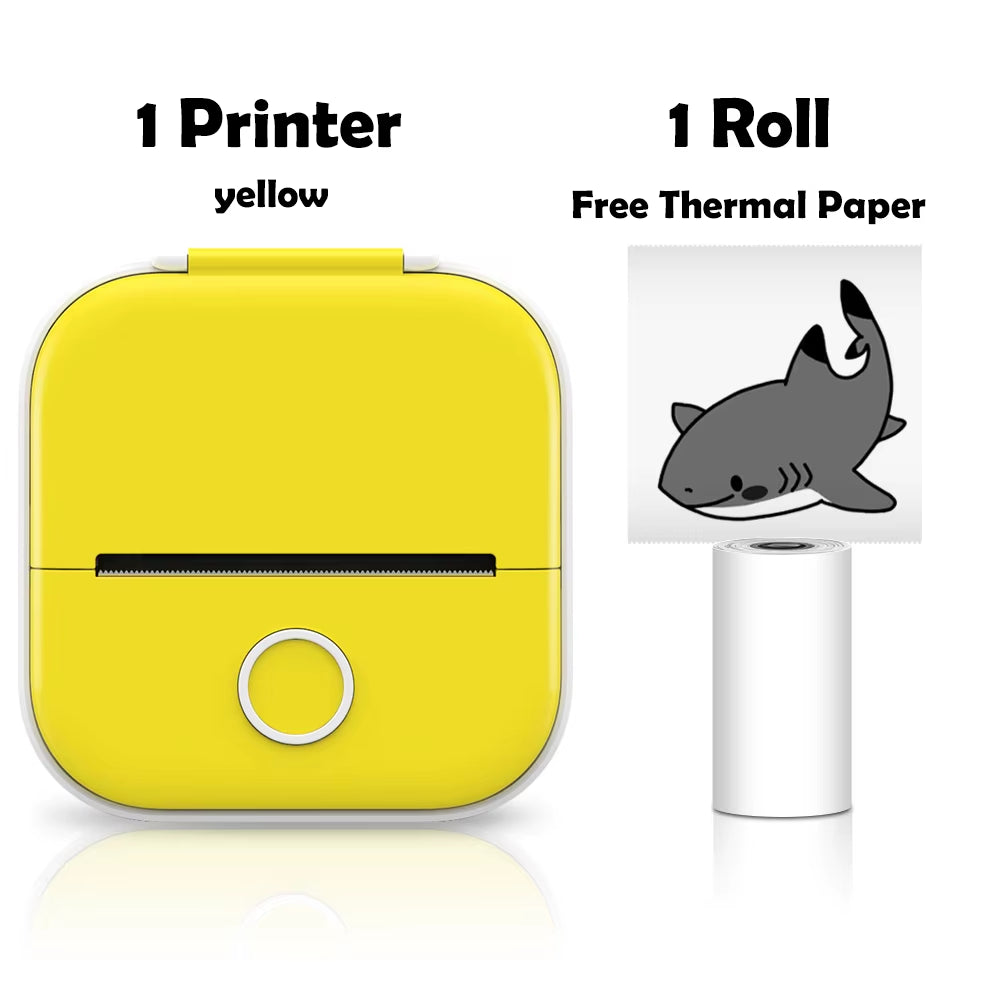 Thermal Paper for T02/M02X Portable Printer Self-Adheisve Labels Sticky Fit DIY Photo Texts Study Notes 53Mm Printing